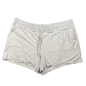 Reebok 3XL Gray Knit Athletic Shorts Plus Size Loungewear Gym Active Workout